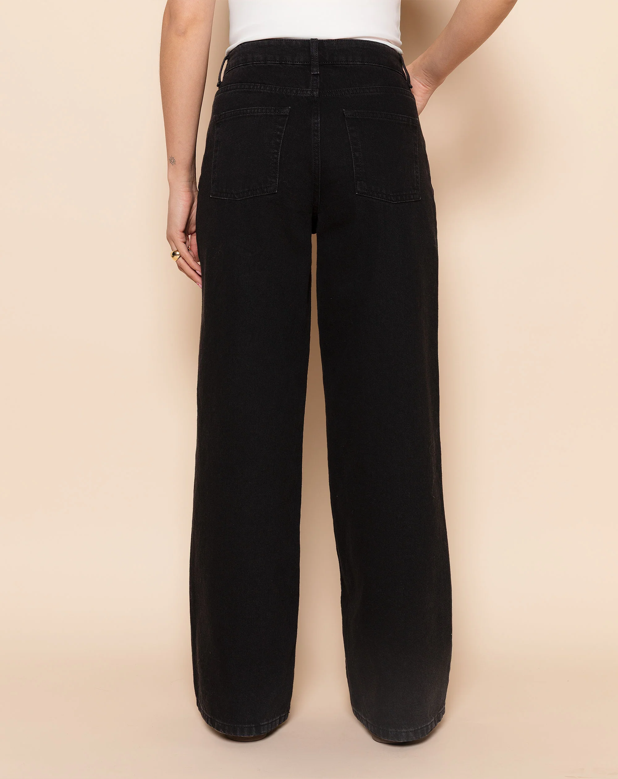 WIDE LEG JEANS ZWART - Image 4